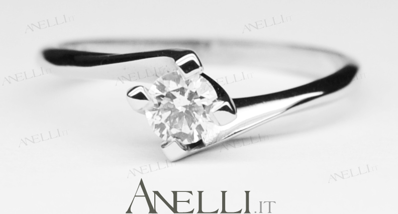 Anello Diamante 0.30 ct colore E purezza VVS1