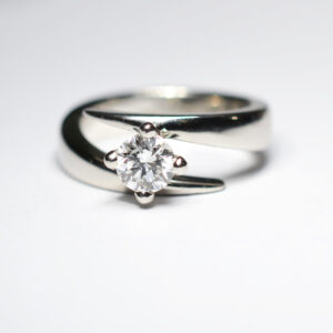 Anello Fidanzamento 0.70 D-IF Triplo Excellent GIA