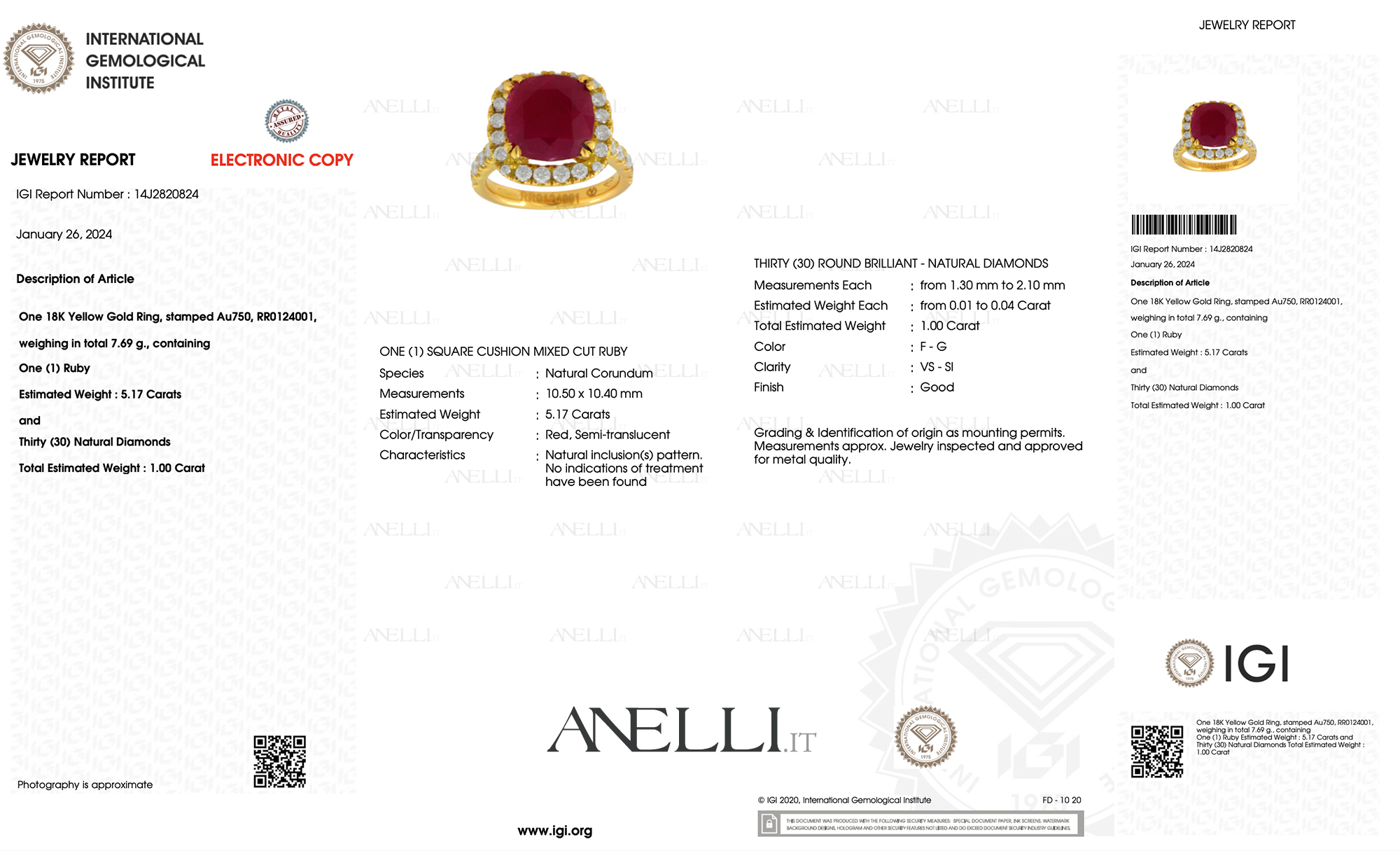 Anello Fidanzamento Rubino 5 carati Anello Fidanzamento Rubino 5 carati