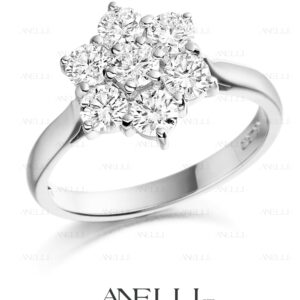 Anello Fiore Diamanti 1.40 Carati D-IF