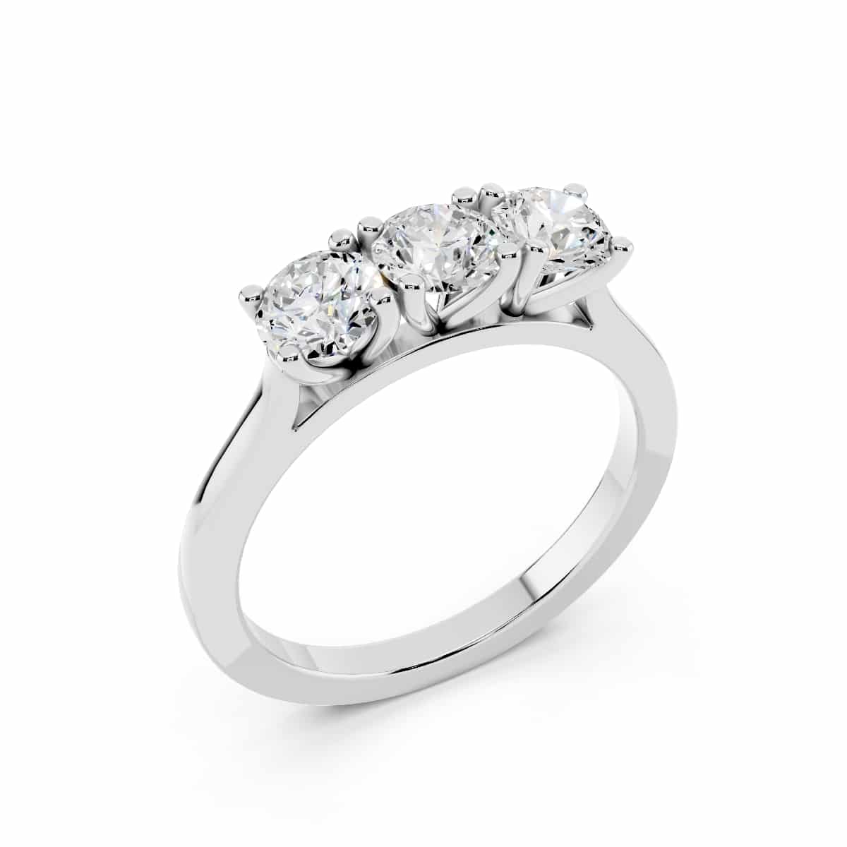 Anello Trilogy Diamanti 0.60 F-VS1 GIA Anello Trilogy Diamanti 0.60 F-VS1 GIA