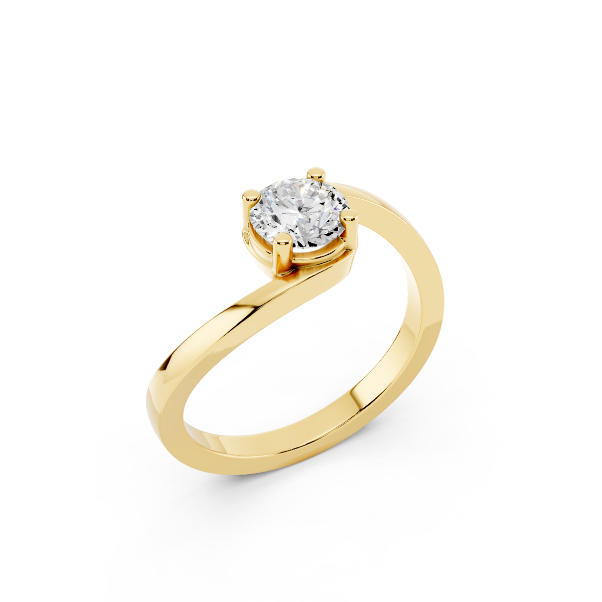 Anello abbraccio 0.90 D-VS1 Triplo Excellent GIA