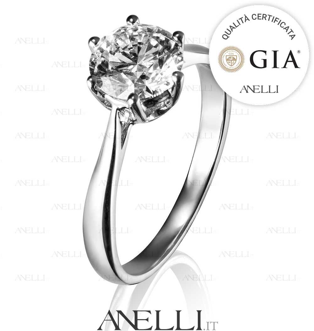 Anello di Fidanzamento 1 Carato F-VVS1 GIA-3 Anello di Fidanzamento 1 Carato F-VVS1 GIA-3