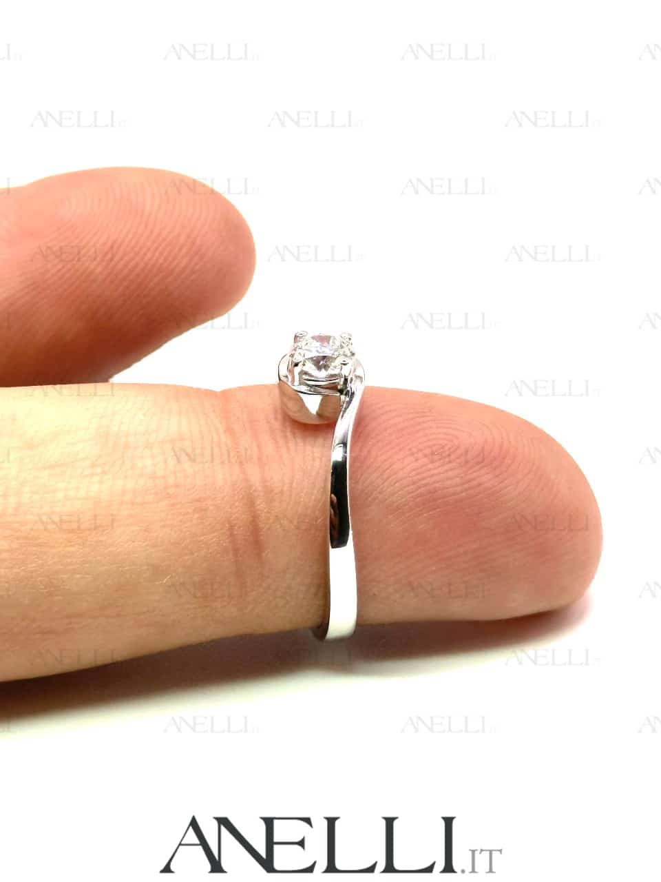 Anello diamante D-IF Triplo Excellent Anello diamante D-IF Triplo Excellent