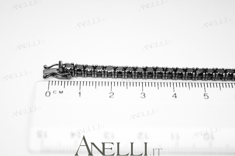 Bracciale Tennis Diamanti Neri 6 Carati-1 Bracciale Tennis Diamanti Neri 6 Carati-1