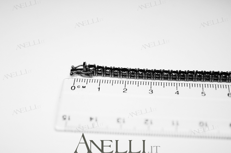 Bracciale Tennis Diamanti Neri 6 Carati-2 Bracciale Tennis Diamanti Neri 6 Carati-2
