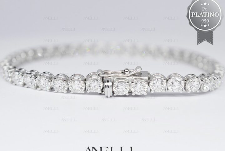 Bracciale Tennis Platino 10 Carati Diamanti F-VVS1