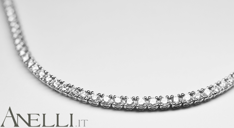 Bracciale Tennis con Diamanti 4 Carati F-VS1-3 Bracciale Tennis con Diamanti 4 Carati F-VS1-3