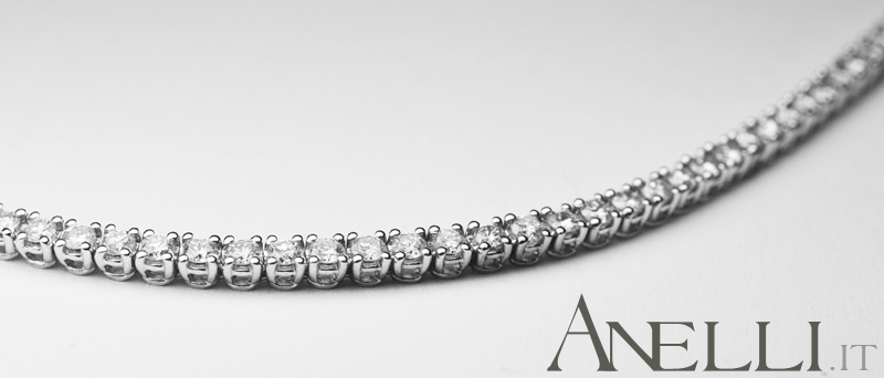 Bracciale Tennis con Diamanti 4 Carati F-VS1-4 Bracciale Tennis con Diamanti 4 Carati F-VS1-4