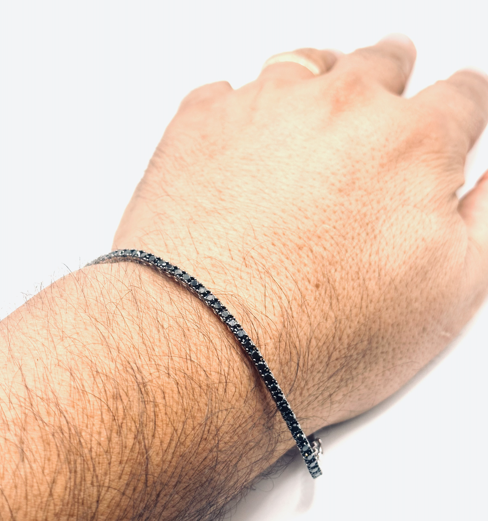 Bracciale tennis uomo diamanti neri black Bracciale tennis uomo diamanti neri black