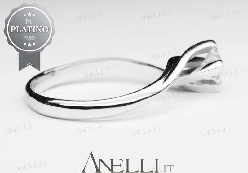 Platino con Diamante 0.45 colore D purezza VVS1-4