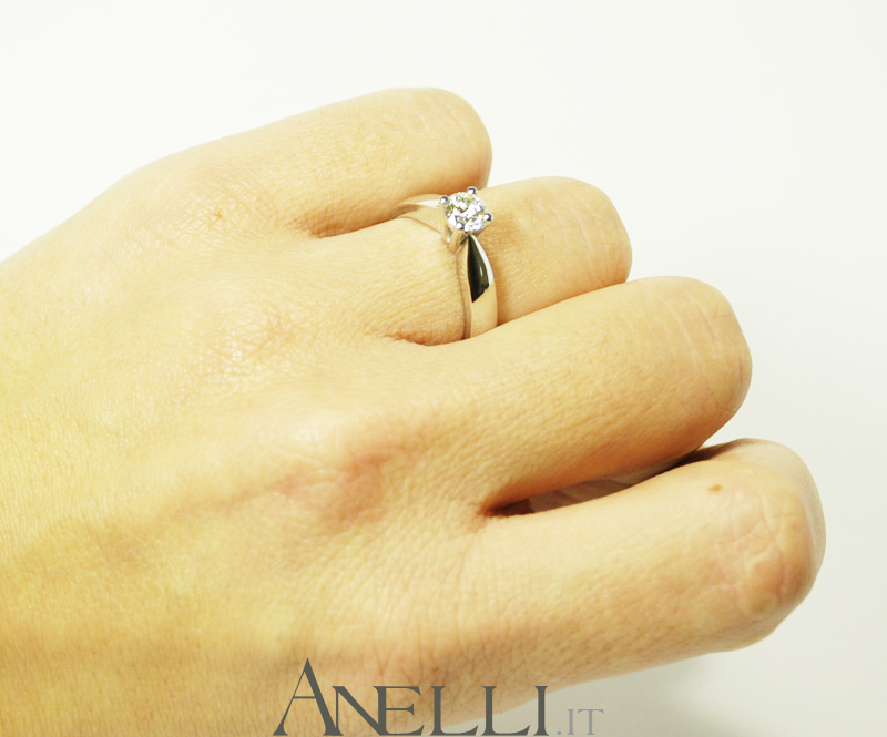 Solitario con Diamante 0,45 carati colore G purezza IF-2