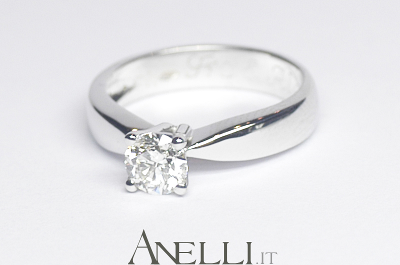 Solitario con Diamante 0,45 carati colore G purezza IF-6