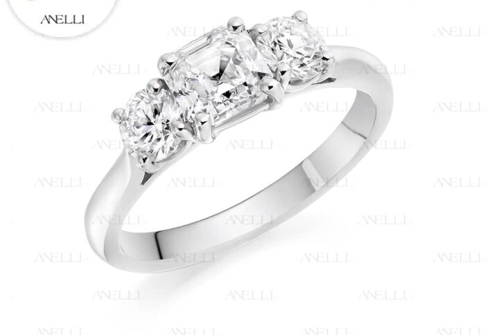 Trilogy Diamante Centrale Asscher F-VS1 GIA