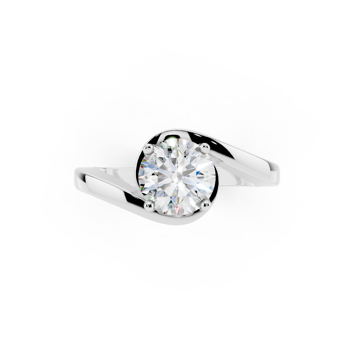 anello abbraccio 1 ct d-vs1 triplo excellent con gia America